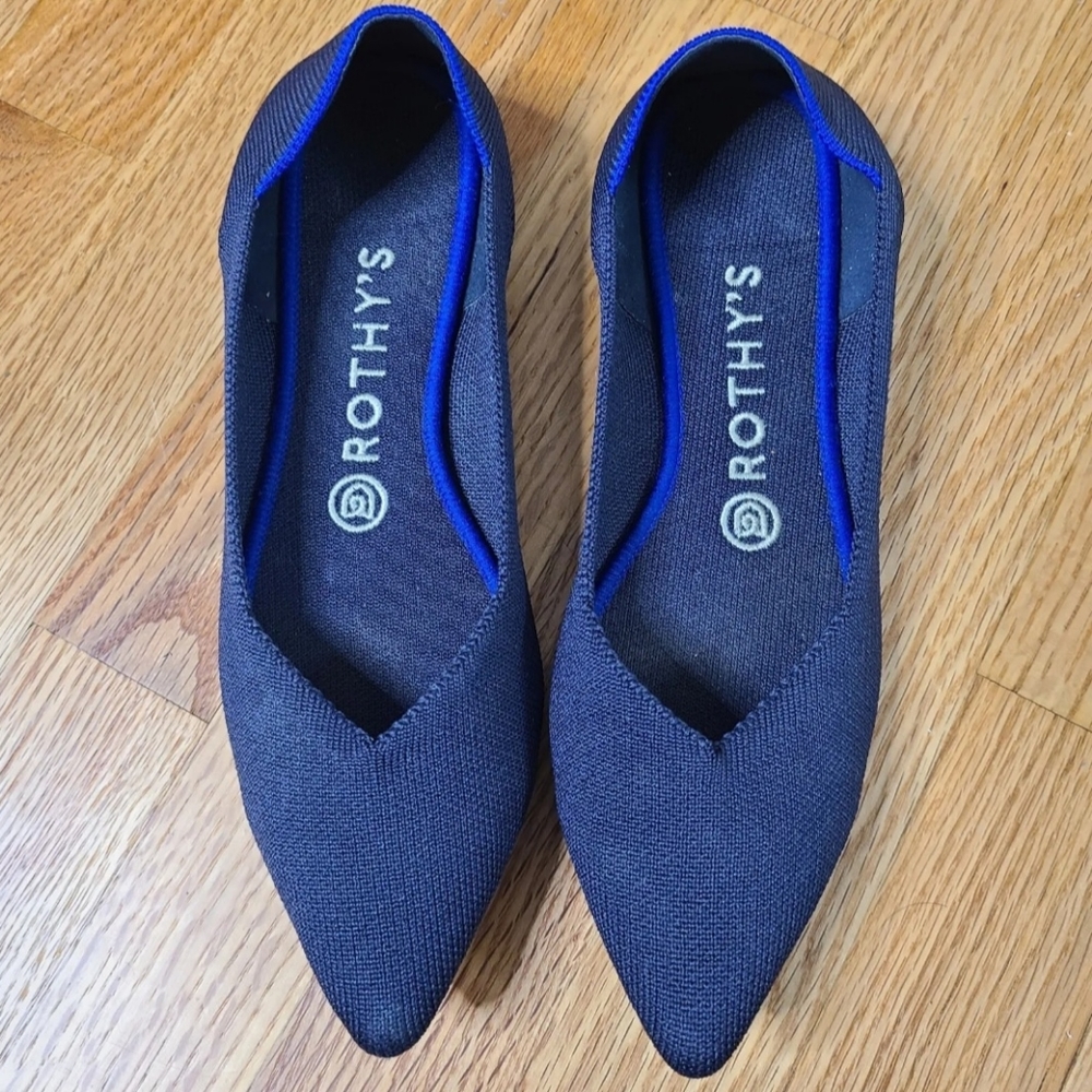 Rothy's Black and Blue Flats